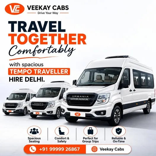 Comfortable Group Travel, Sorted by Veekay Cabs