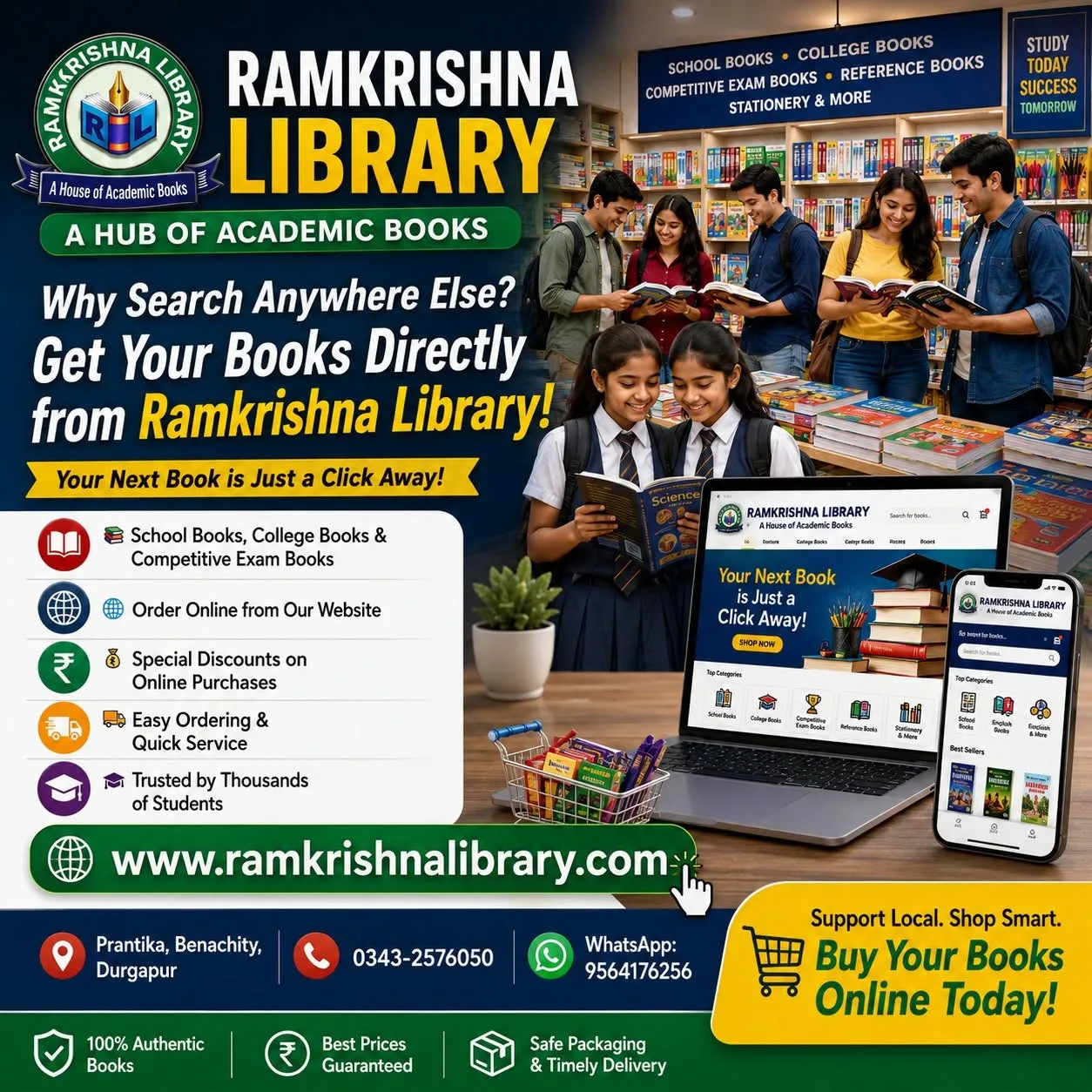 Online Book Orders Durgapur: A Convenient Way to Buy School, College, and Competitive Exam Books
