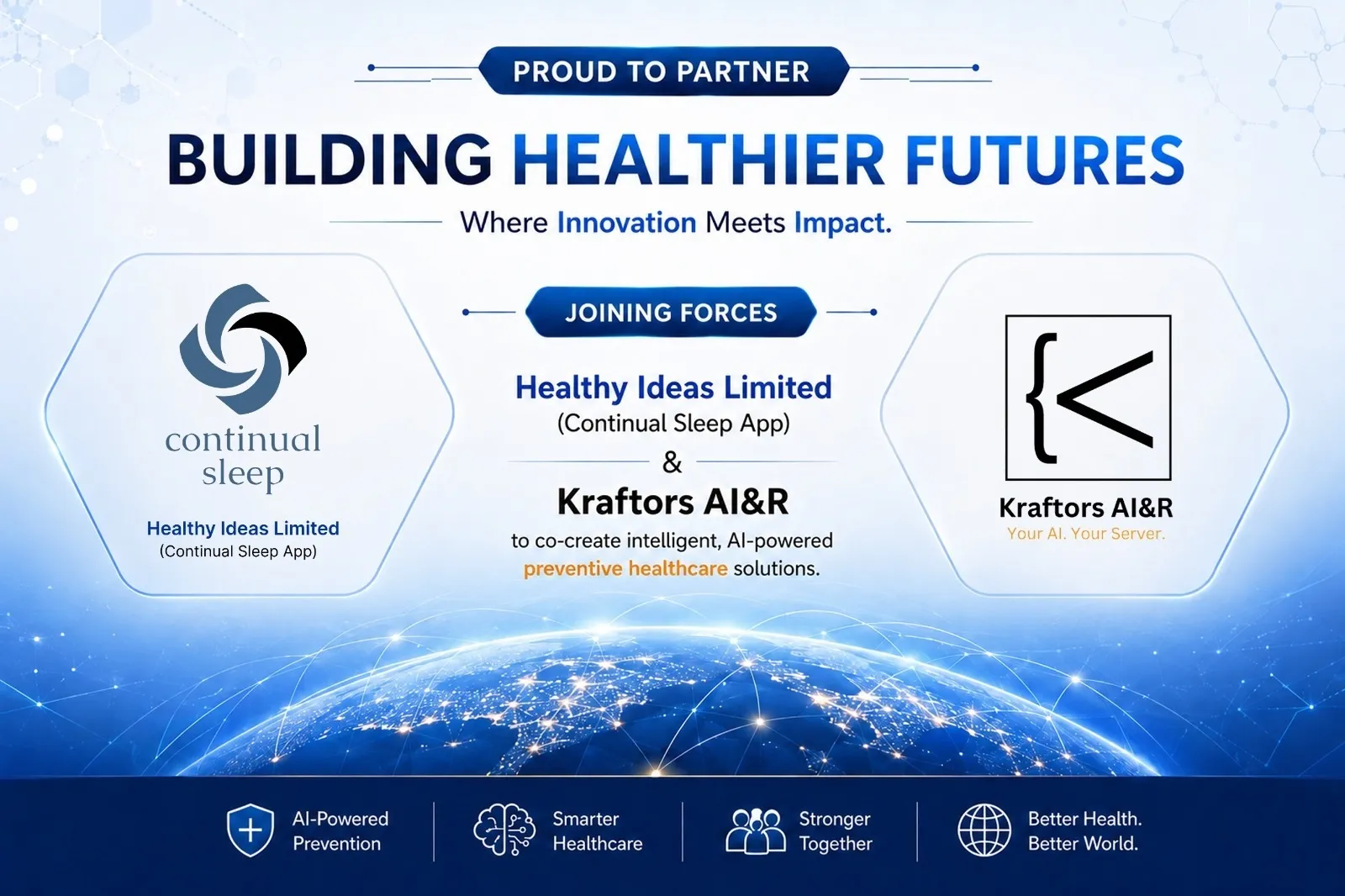 How Kraftors AI&R and The Continual Sleep Are Advancing AI Development for Healthcare Technology