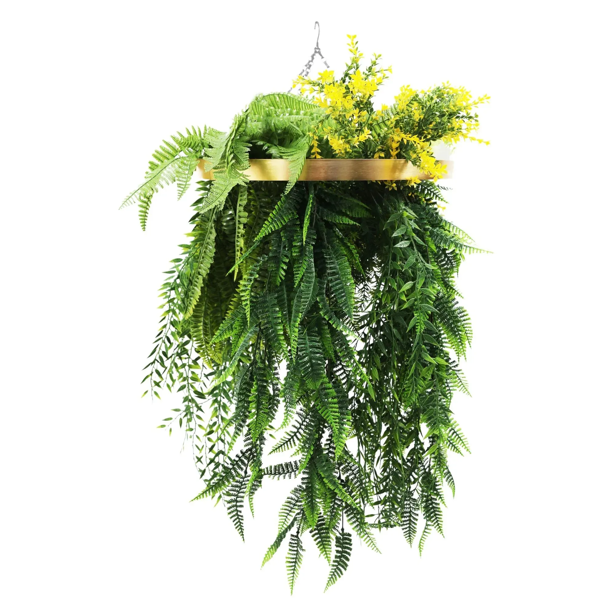 Style Vertical Spaces Effortlessly Using Fake Hanging Plants
