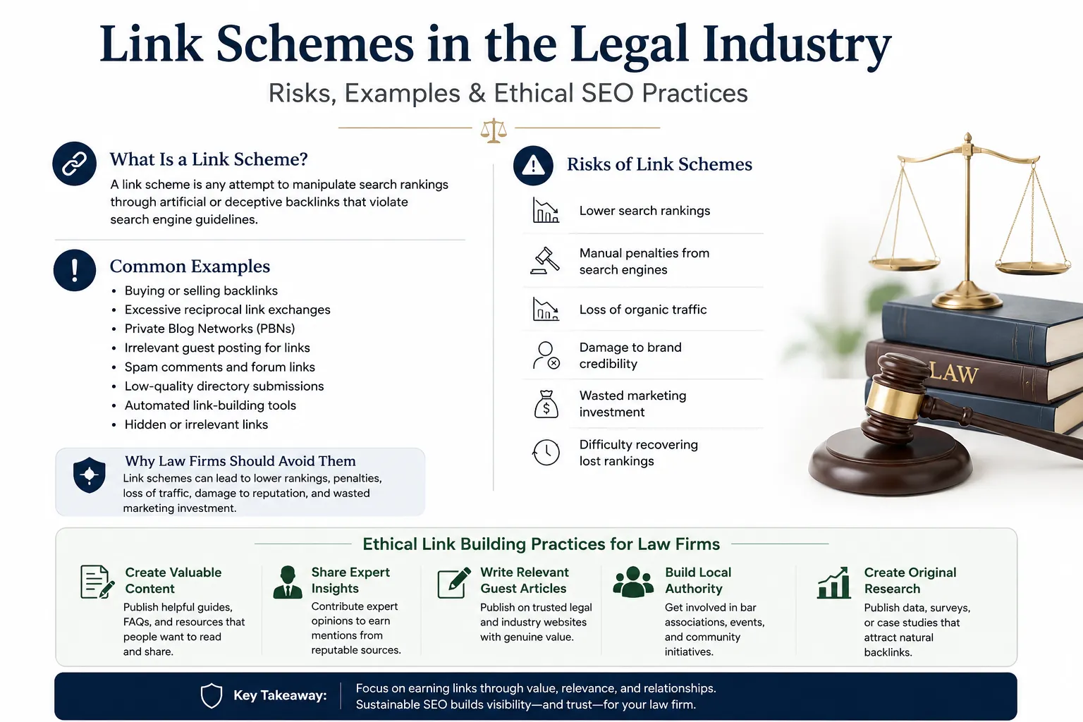 Link Schemes in the Legal Industry: Why Ethical SEO Is Essential for Law Firm Growth