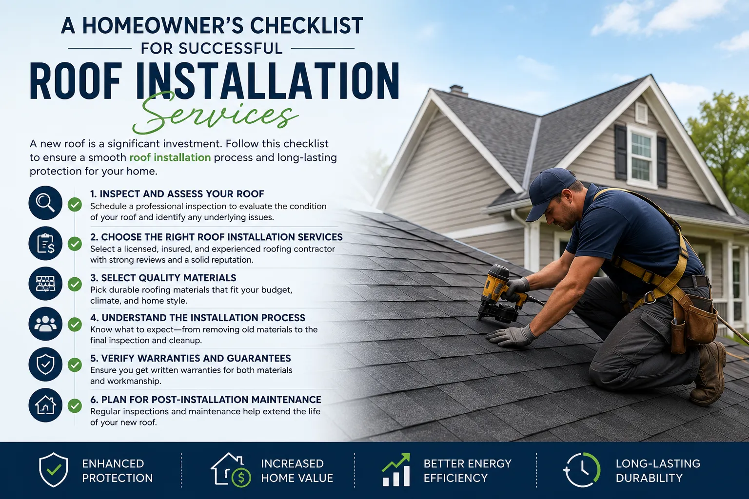 A Homeowner's Checklist for Successful Roof Installation Services