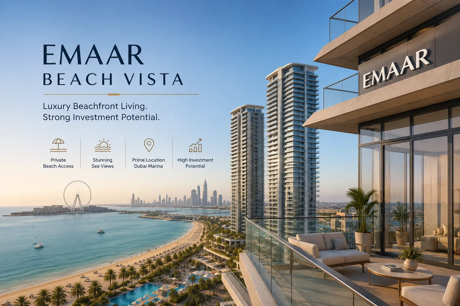 Emaar Beach Vista: A Premium Beachfront Address for Luxury Living and Long-Term Investment