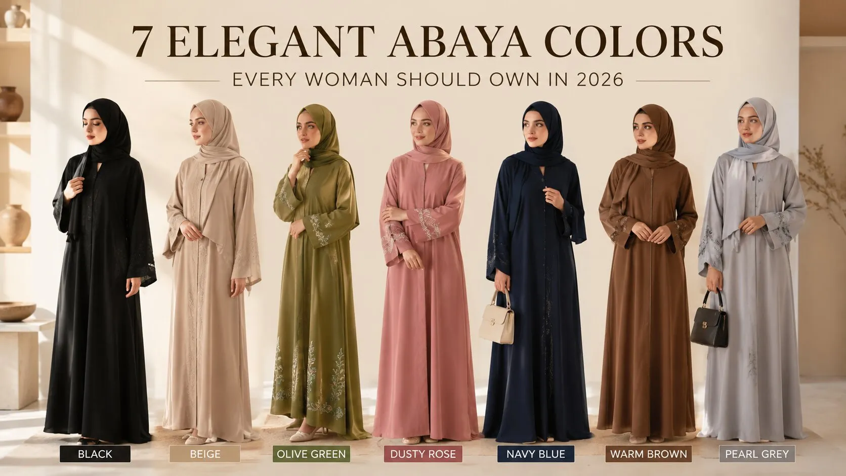 7 Elegant Abaya Colors Every Woman Should Own in 2026