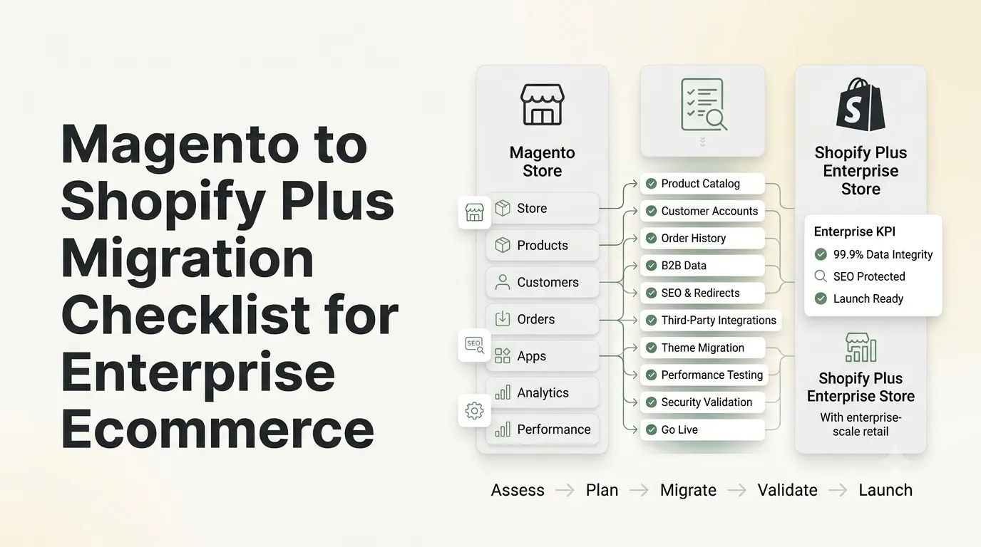 Magento to Shopify Plus Migration Checklist for Enterprise Ecommerce