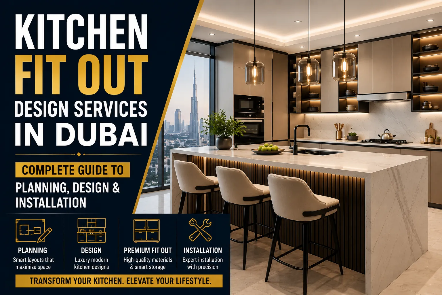 Kitchen Fit Out Design Services in Dubai: Complete Guide to Planning, Design & Installation