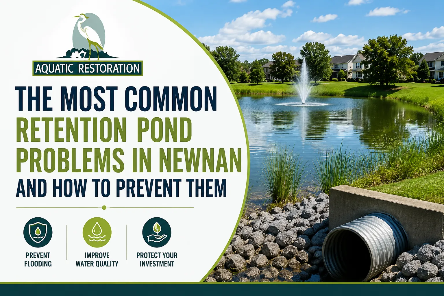 The Most Common Retention Pond Problems in Newnan and How to Prevent Them