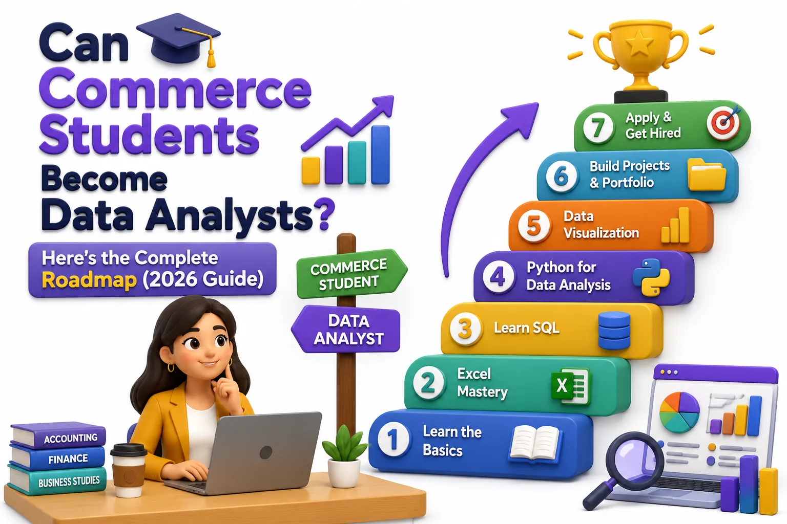 Top 7 Skills Every Beginner Needs to Become a Data Analyst in 2026