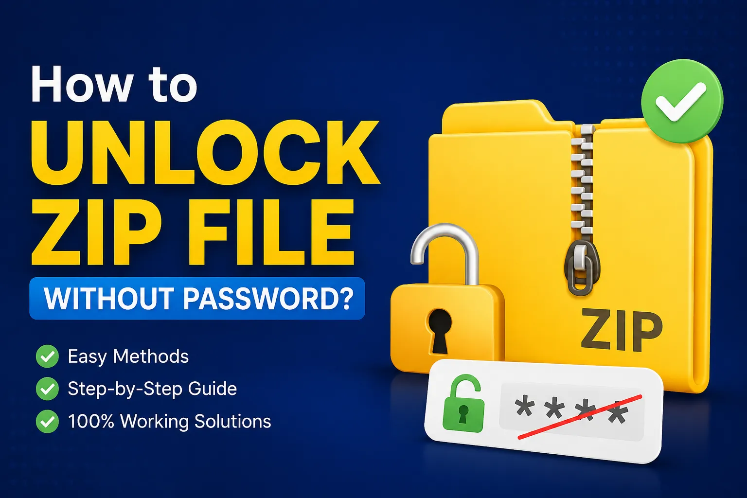 How to Unlock ZIP File Without Password?