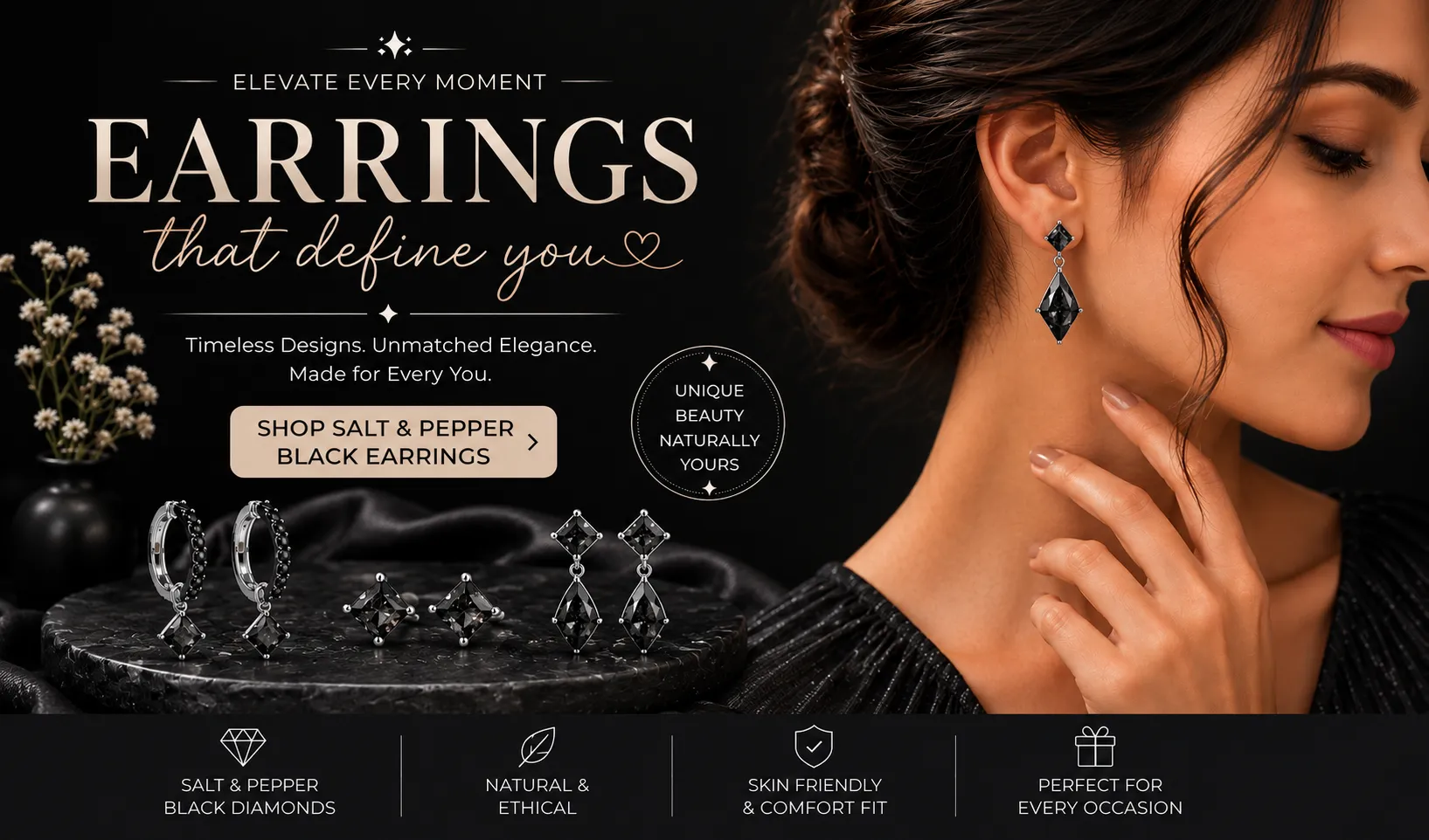 Stunning Square Black Diamond Earrings For Women Today