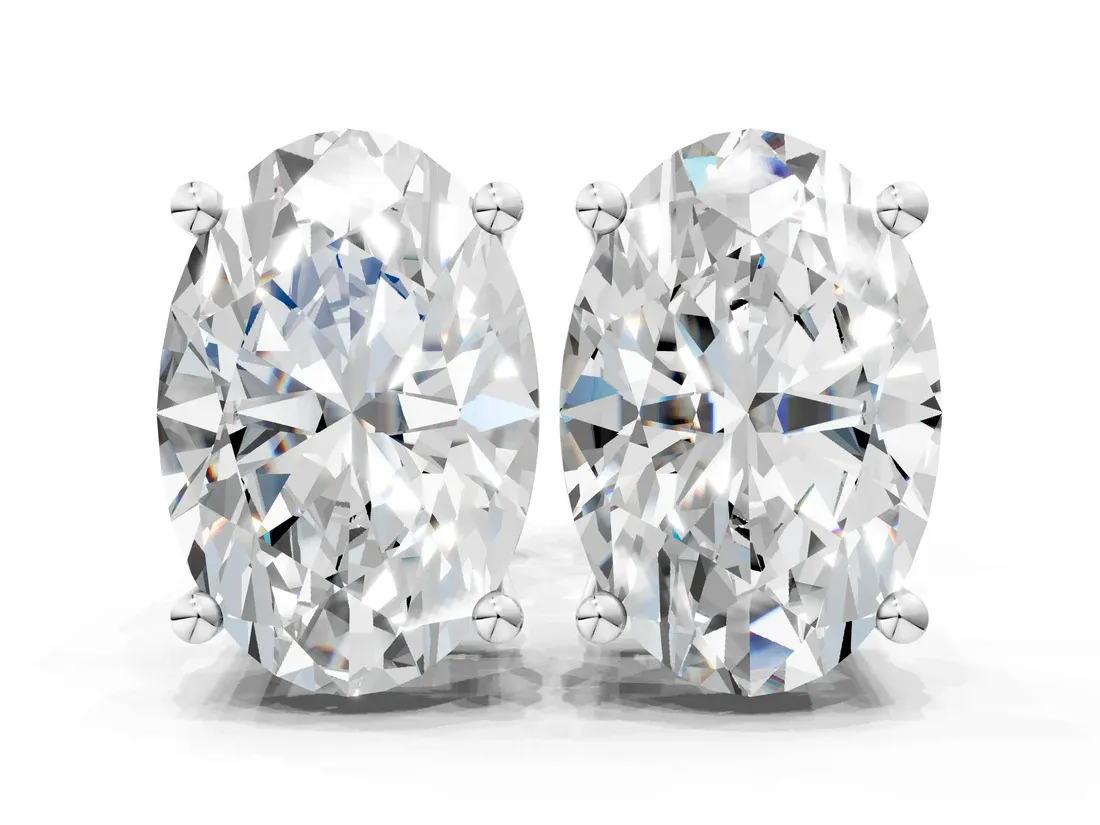 Platinum Oval Cut Diamond Stud Earrings: Quiet Luxury, Built to Outlast Everything