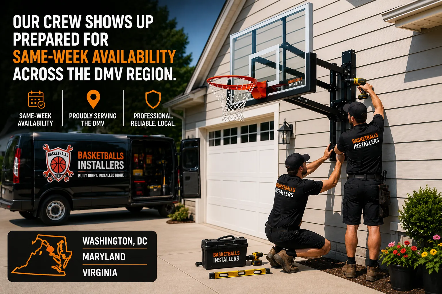 Our crew shows up prepared for same-week availability across the DMV region.