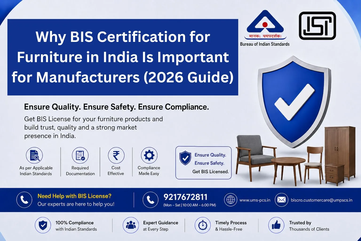 Why BIS Certification for Furniture in India Is Important for Manufacturers (2026 Guide)