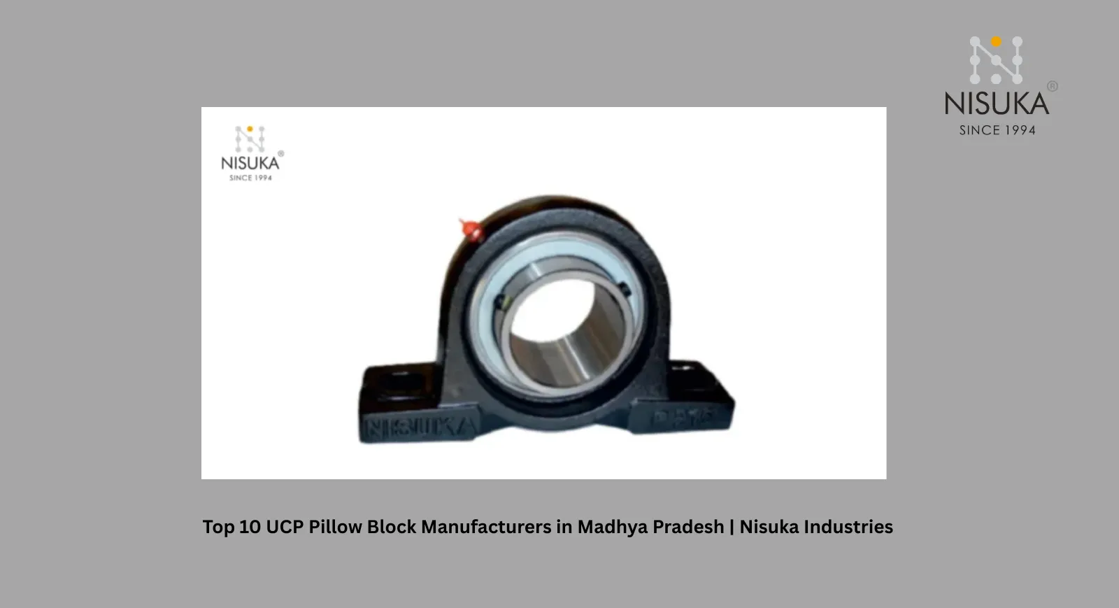 Top 10 UCP Pillow Block Manufacturers in Madhya Pradesh | Nisuka Industries