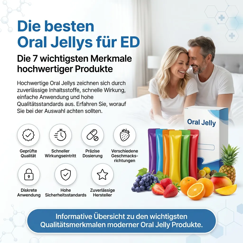 Die besten Oral Jellys für ED: Die 7 wichtigsten Merkmale hochwertiger Produkte