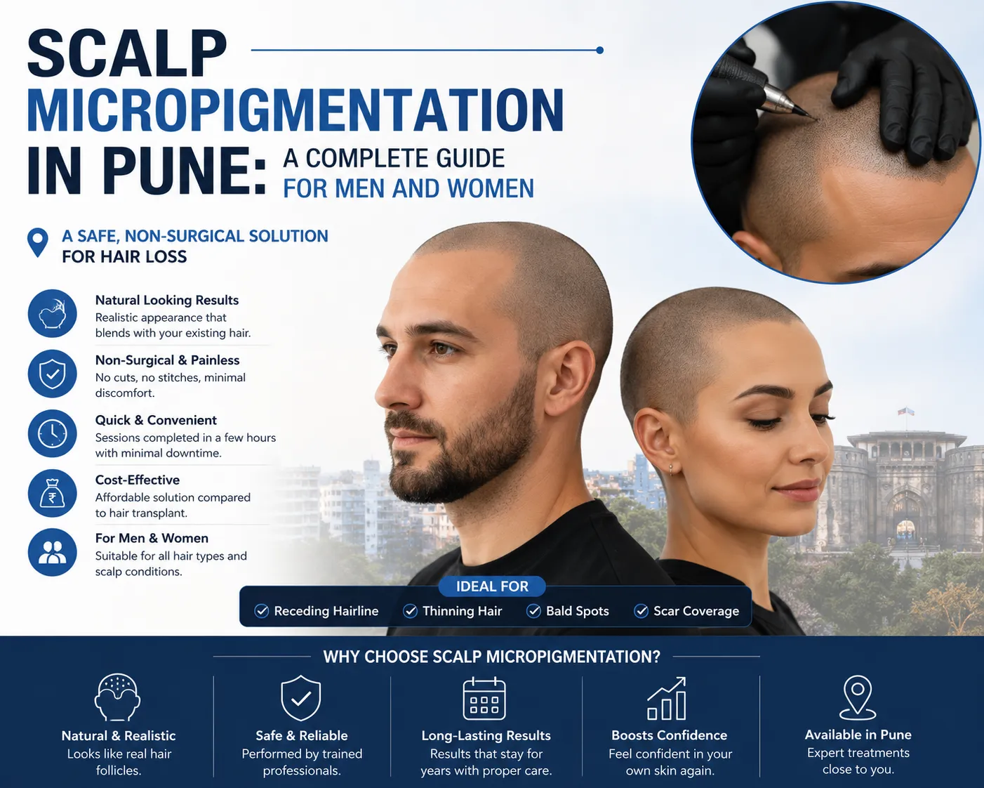 Scalp Micropigmentation in Pune: A Complete Guide for Men and Women