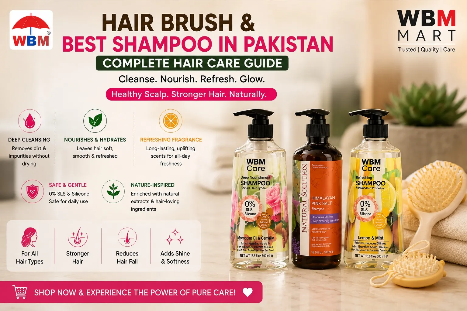 Hair Brush & Best Shampoo in Pakistan – Complete Hair Care Guide