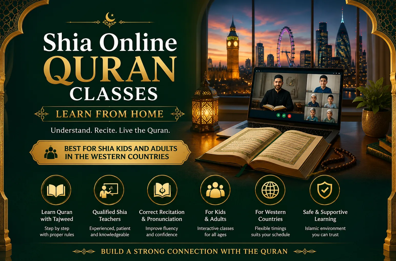 Shia Online Quran Classes for kids and adults in the Western countries with expert Shia teachers