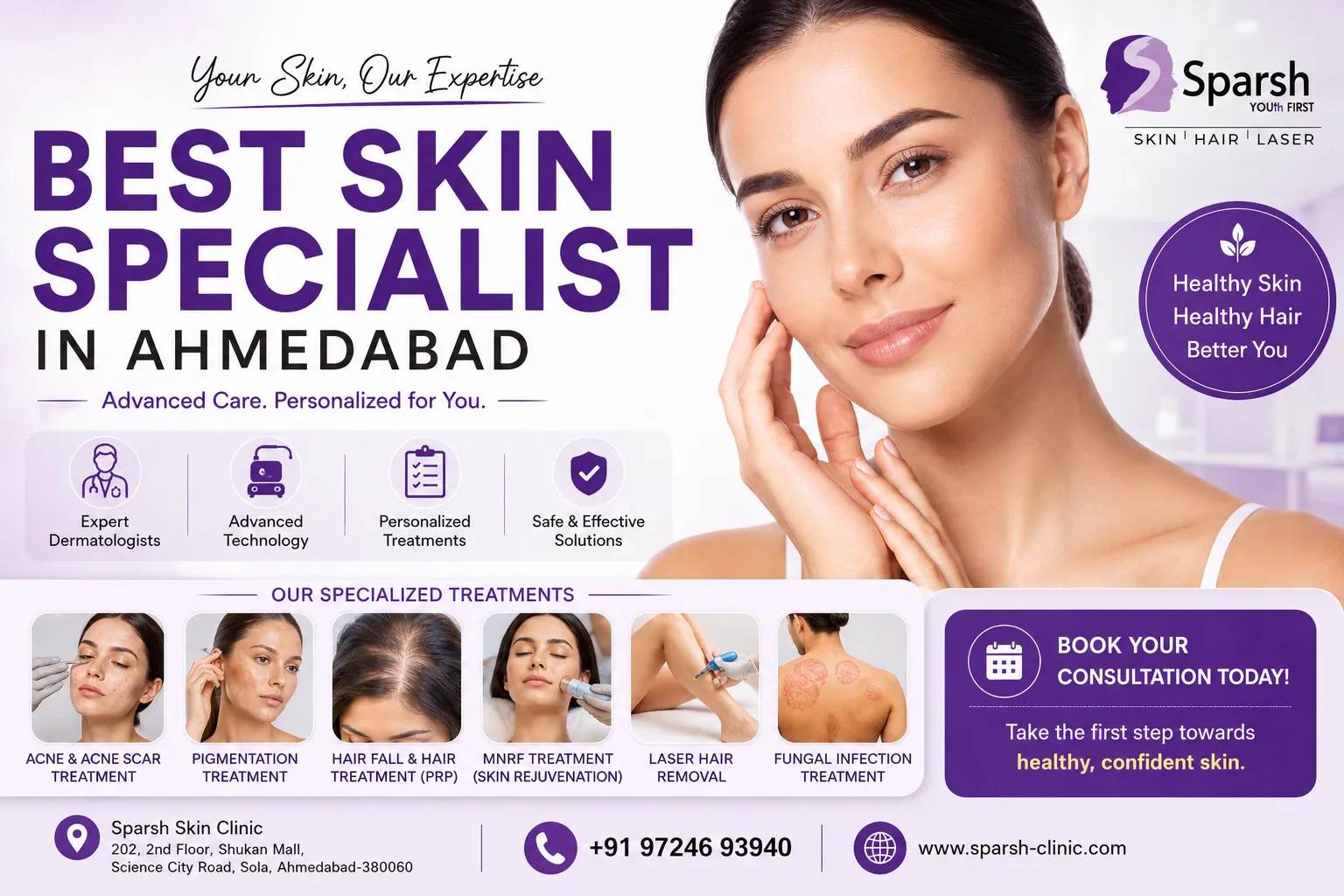 Best Skin Specialist in Ahmedabad: Complete Guide to Healthy Skin & Hair Care