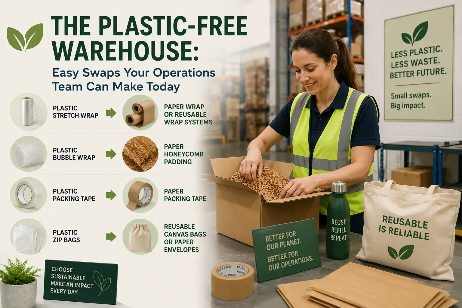 The Plastic-Free Warehouse: Easy Swaps Your Operations Team Can Make Today