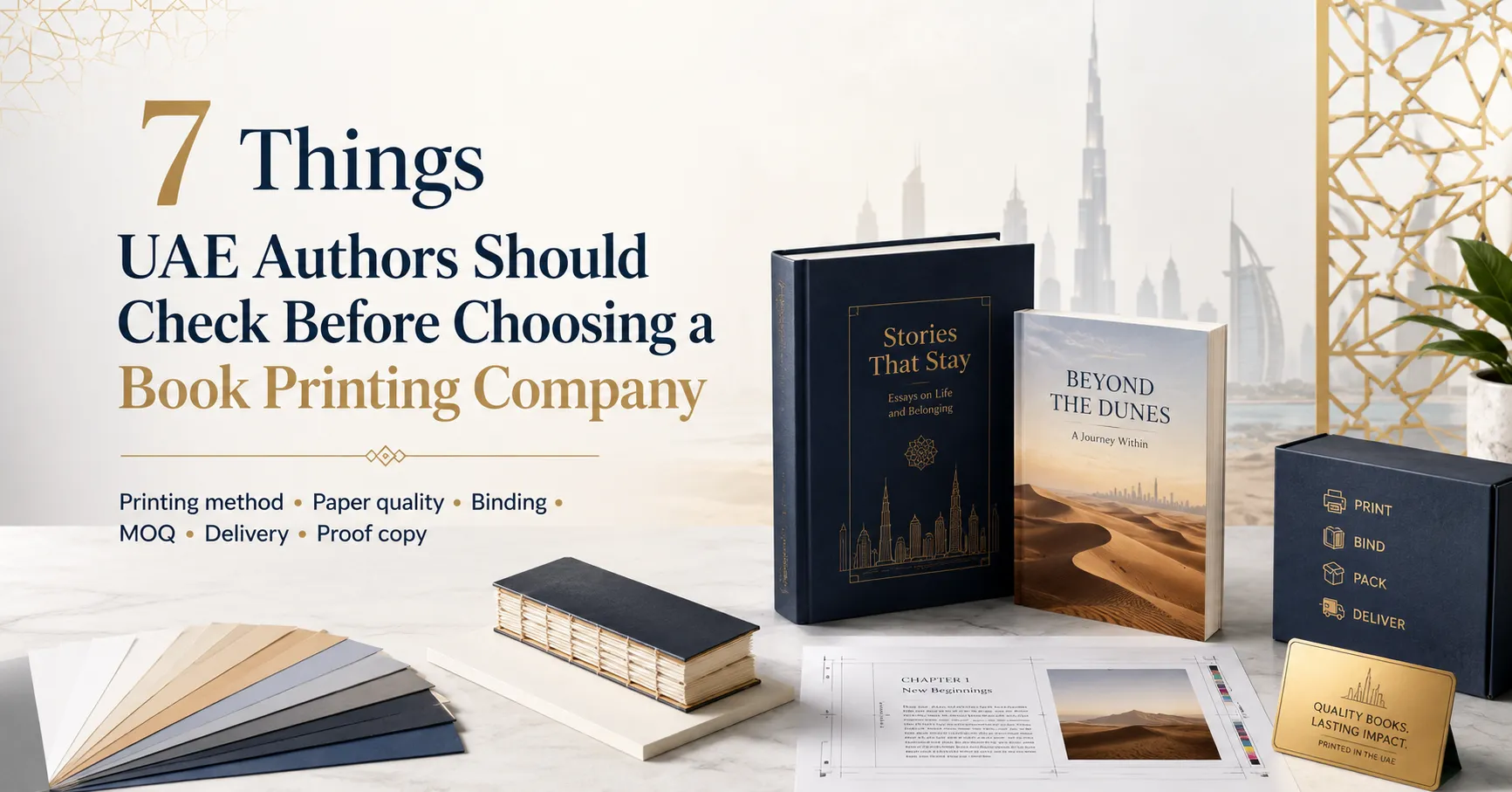 7 Things UAE Authors Should Check Before Choosing a Book Printing Company in UAE