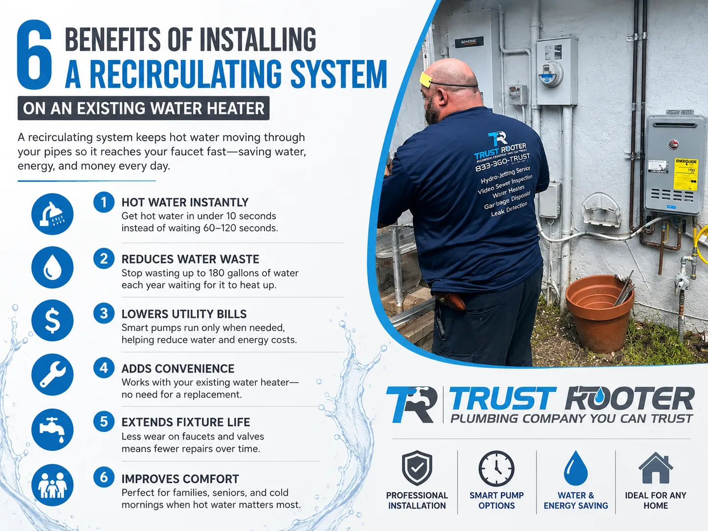 6 Benefits of Installing a Recirculating System on an Existing Water Heater