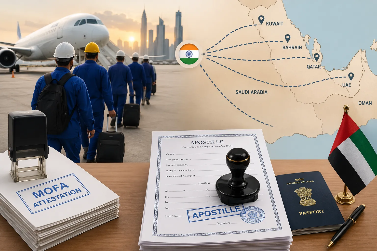 Gulf-Bound Workers: Why MOFA Attestation Is Different from Apostille