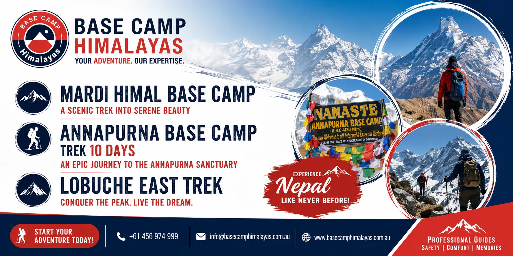 Explore the Himalayas with Confidence: Mardi Himal Base Camp, Annapurna Base Camp Trek 10 Days & Lobuche East Trek