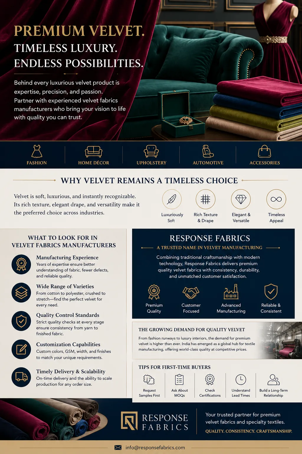 Velvet Fabrics Manufacturers: How to Choose the Right Partner for Premium Textiles