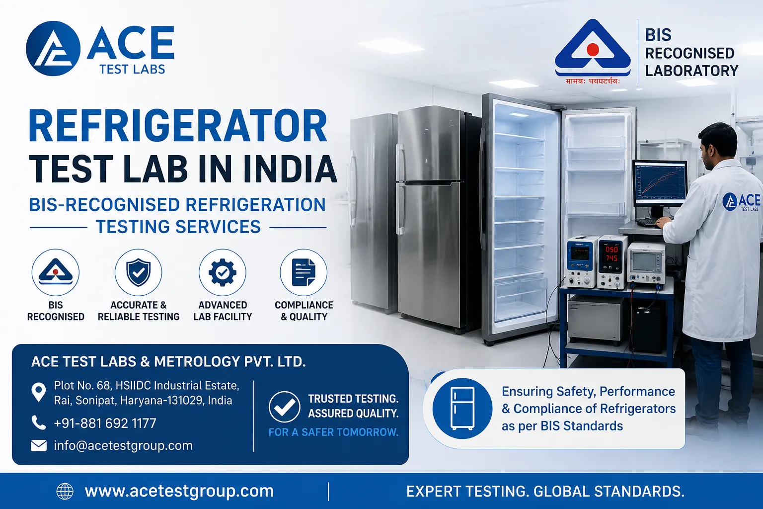 Refrigerator Test Lab in India | BIS-Recognised Refrigeration Testing Services