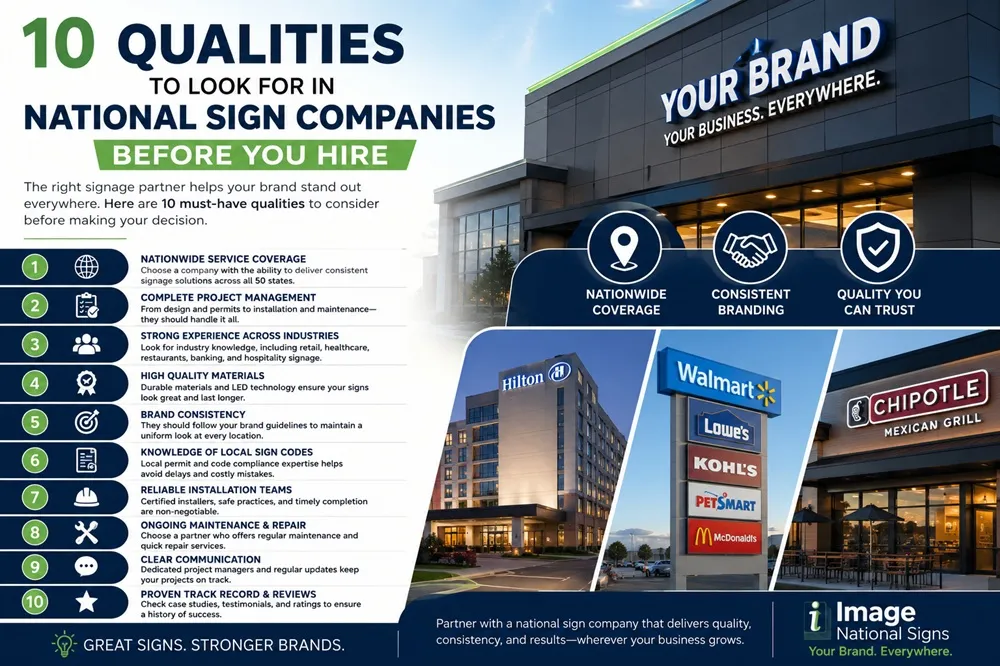 10 Qualities to Look for in National Sign Companies Before You Hire