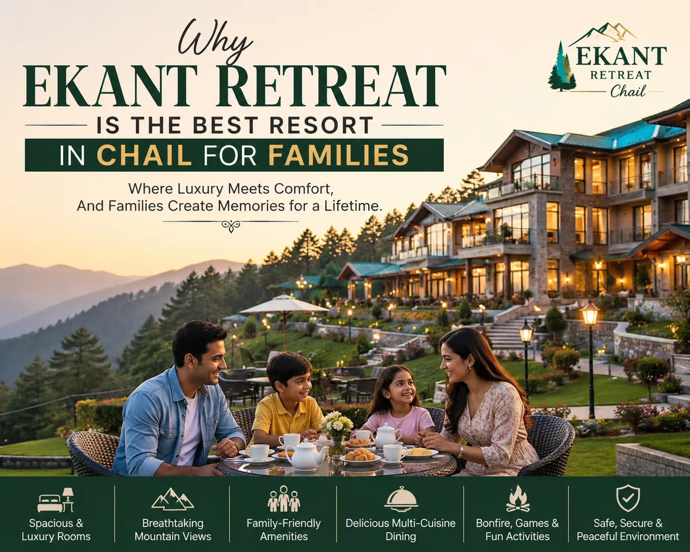 Why Ekant Retreat Is the Best Resort in Chail for Families