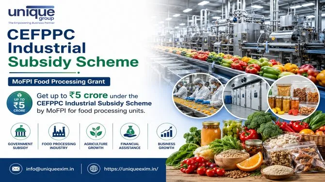 CEFPPC Industrial Subsidy Scheme | MoFPI Food Processing Grant