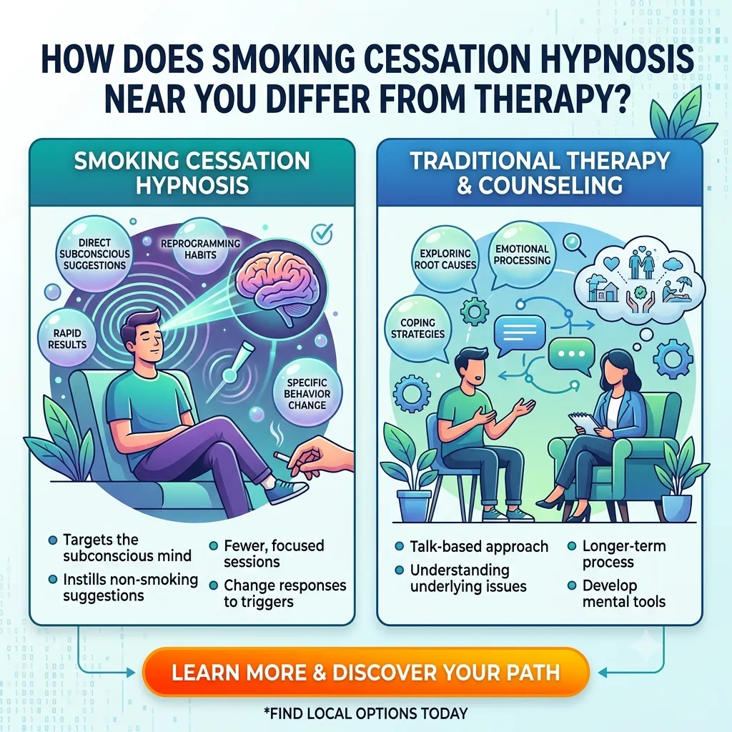 How Does Smoking Cessation Hypnosis Near You Differ from Therapy?
