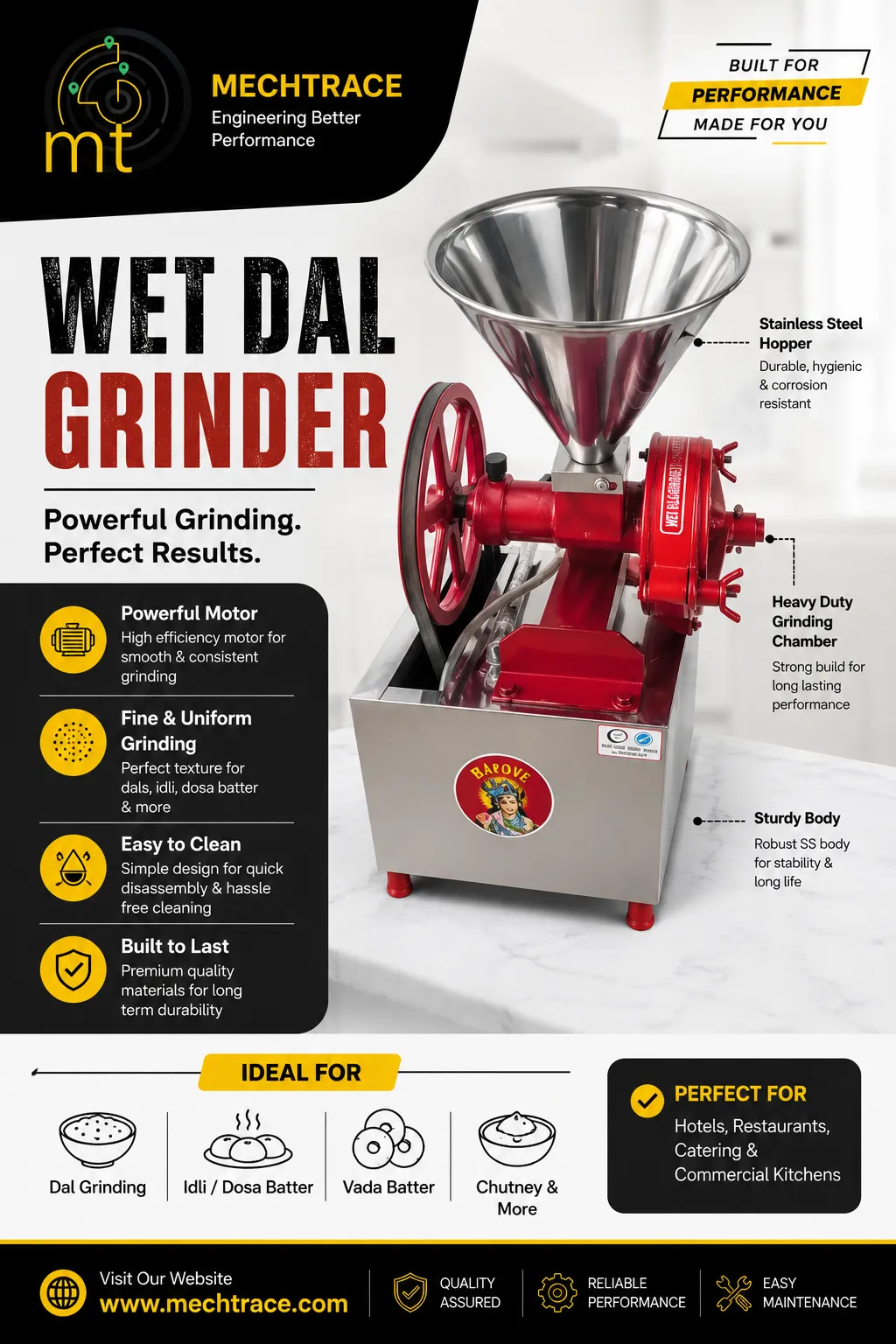 Wet Dal Grinder, Commercial Dry Fruit Tukda Machine, Commercial Mixer Grinder 5 Ltrs & Dryer Machine Tilting for Community Food Processing – MAYMAR Charitable Trust