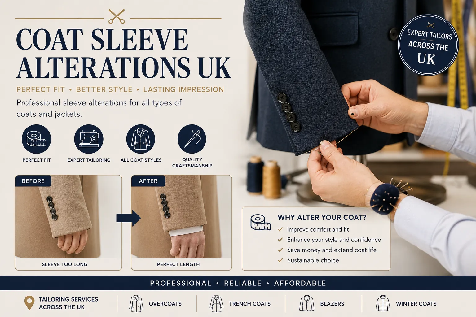 Why Coat Sleeve Alterations Are Worth It for Your Favourite Coat