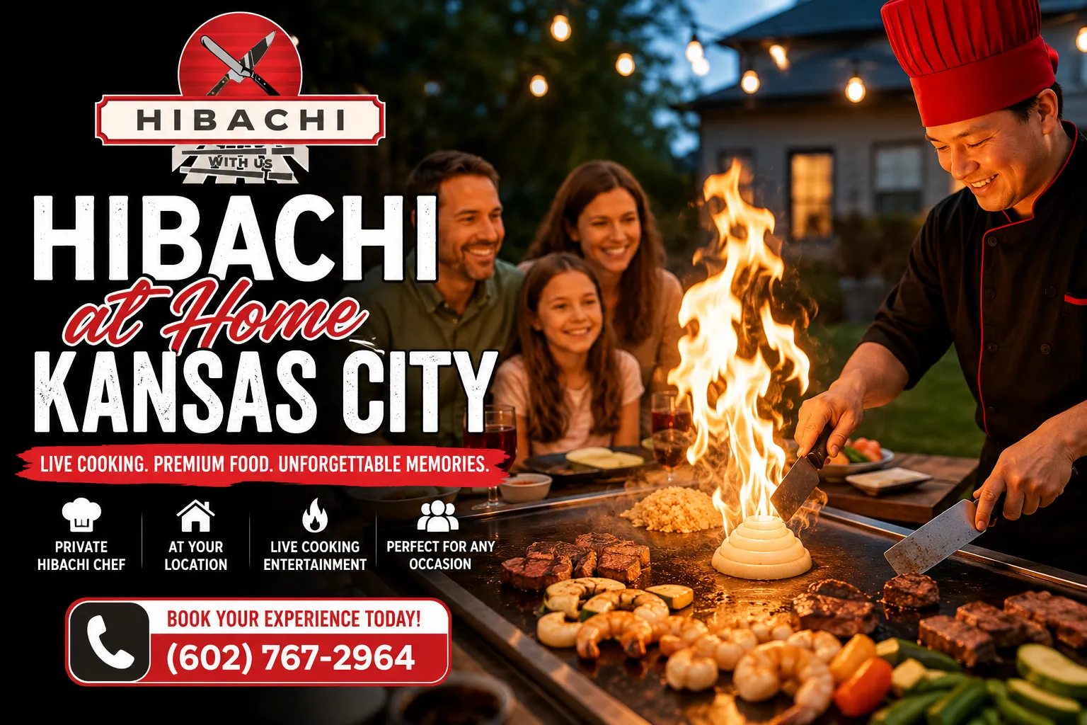 Hibachi at Home Kansas City: Turn Your Backyard into an Unforgettable Japanese Dining Experience