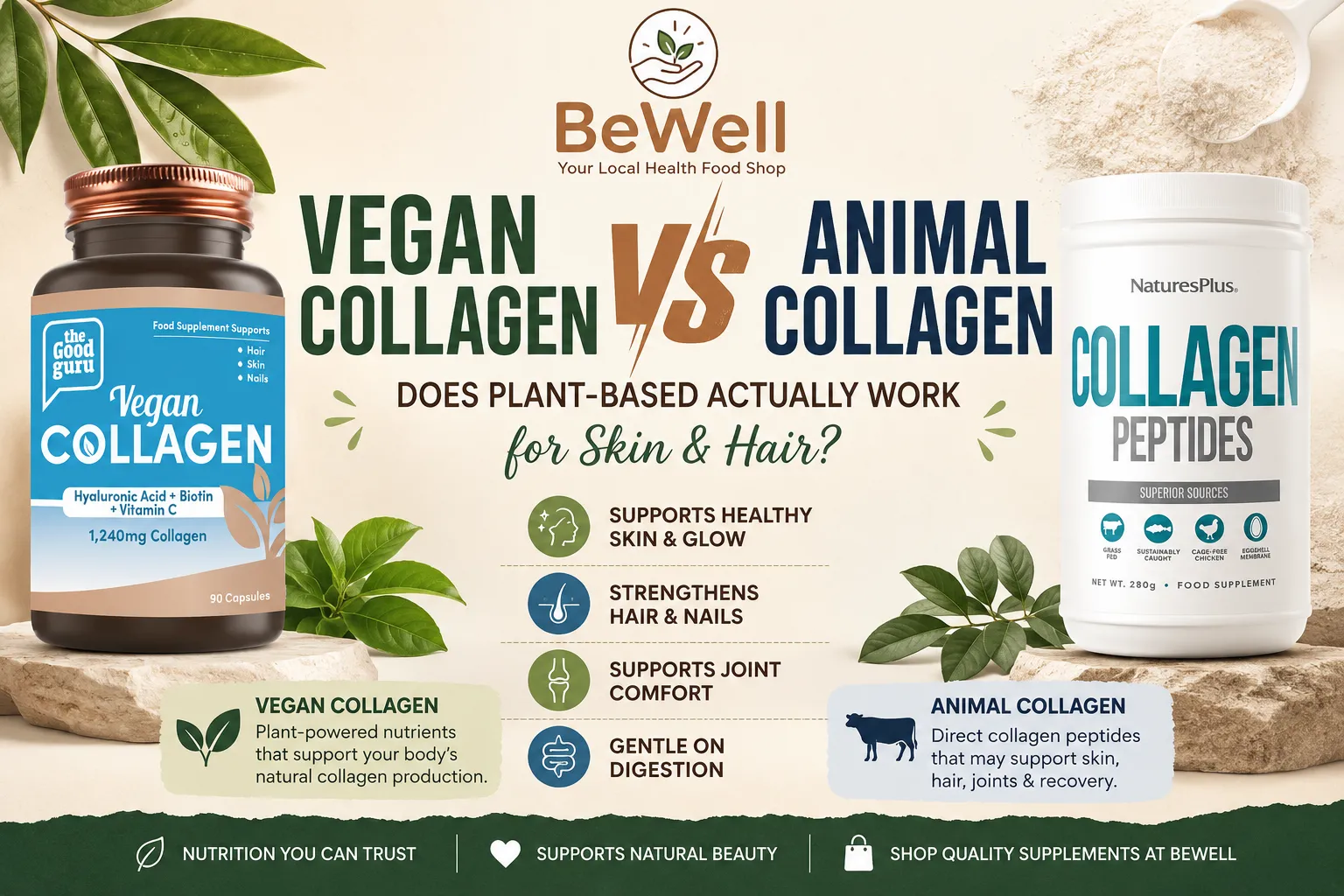 Vegan Collagen vs Animal Collagen: Does Plant-Based Actually Work for Skin & Hair?