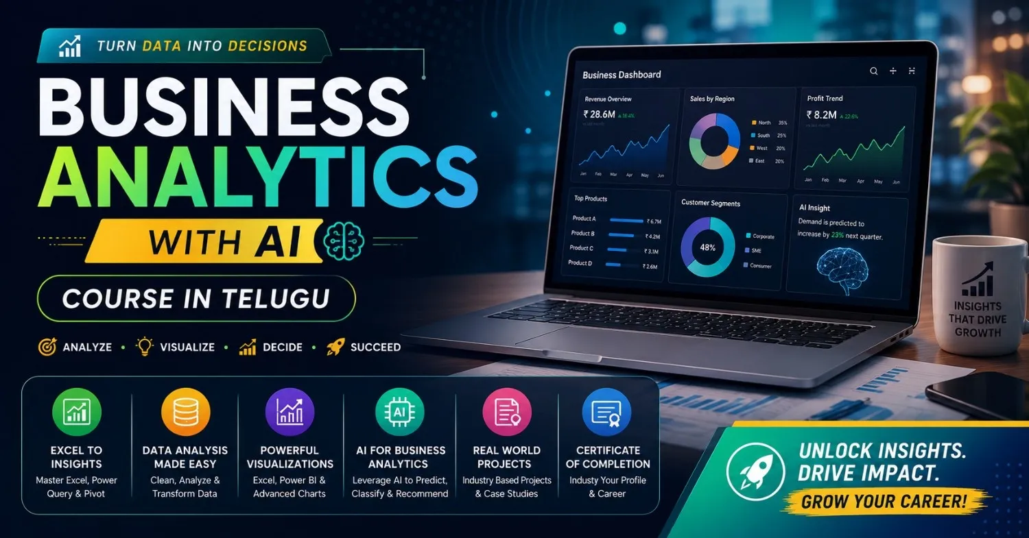 Master Business Analytics with AI in Telugu