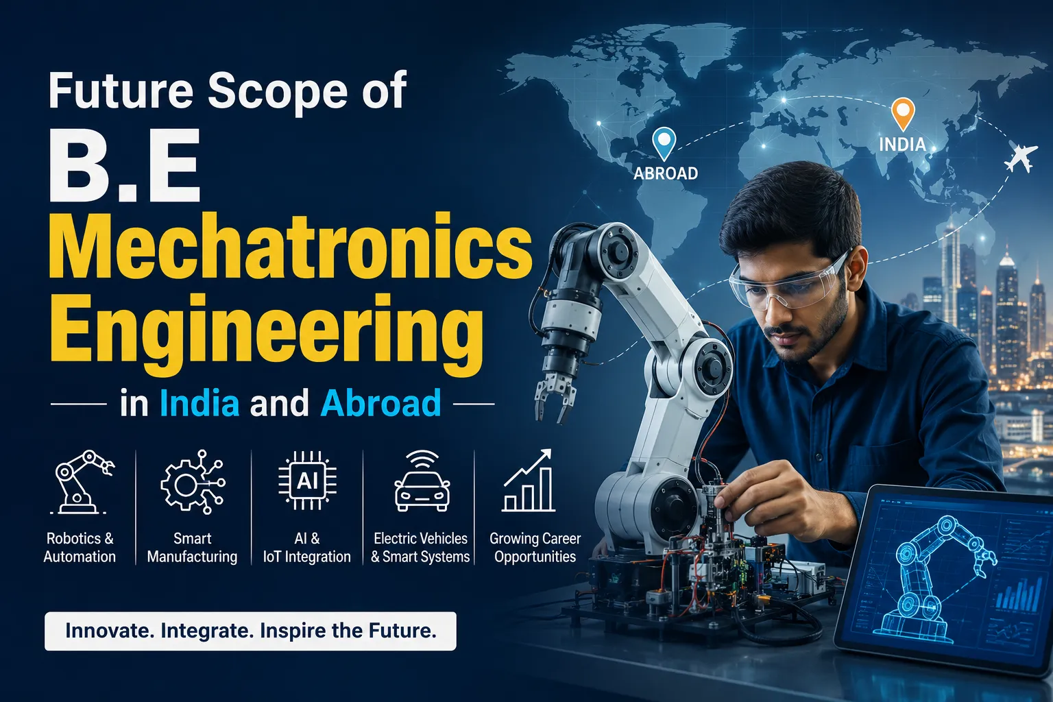 Future Scope of B.E Mechatronics Engineering in India and Abroad