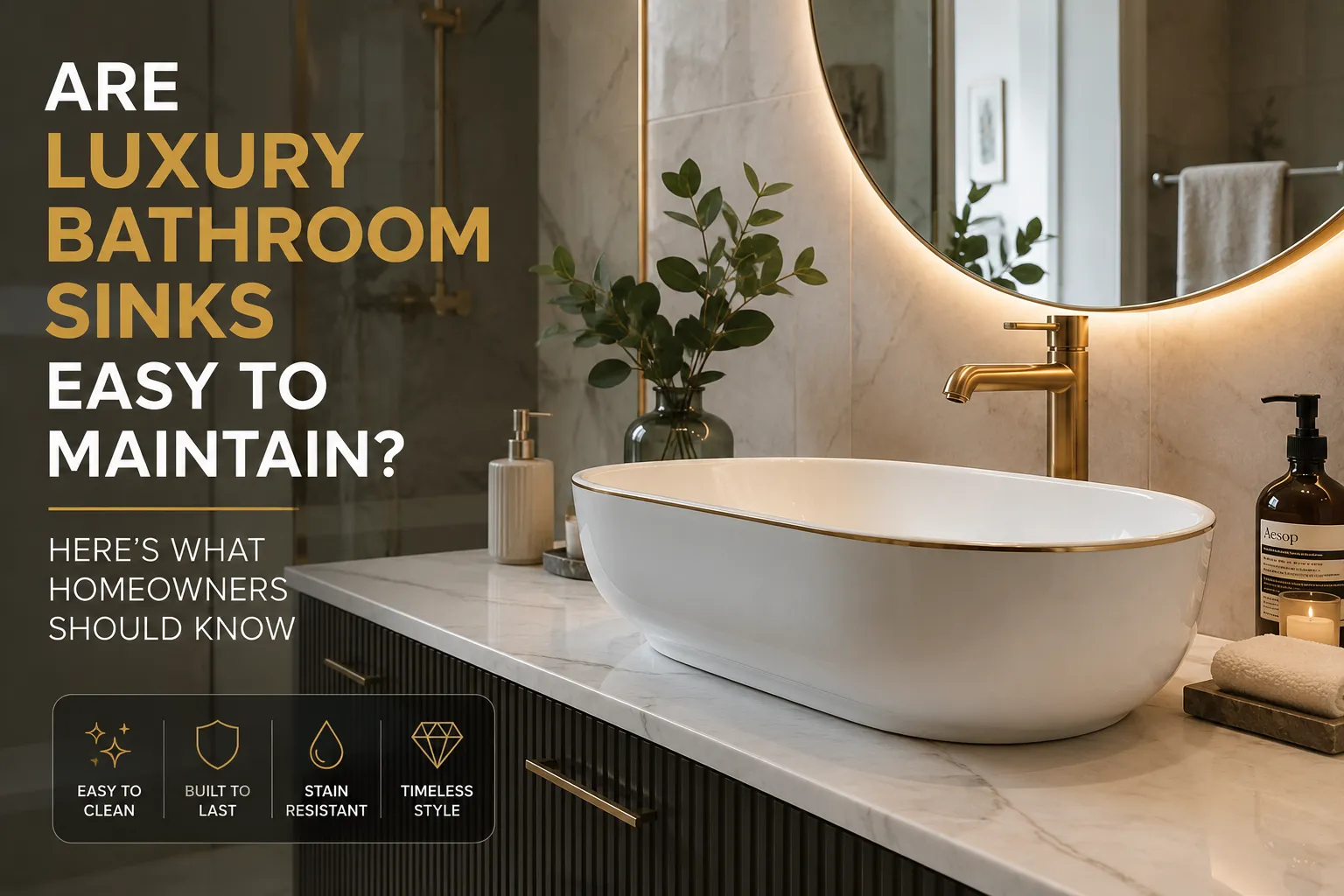 Are Luxury Bathroom Sinks Easy to Maintain? Here's What Homeowners Should Know