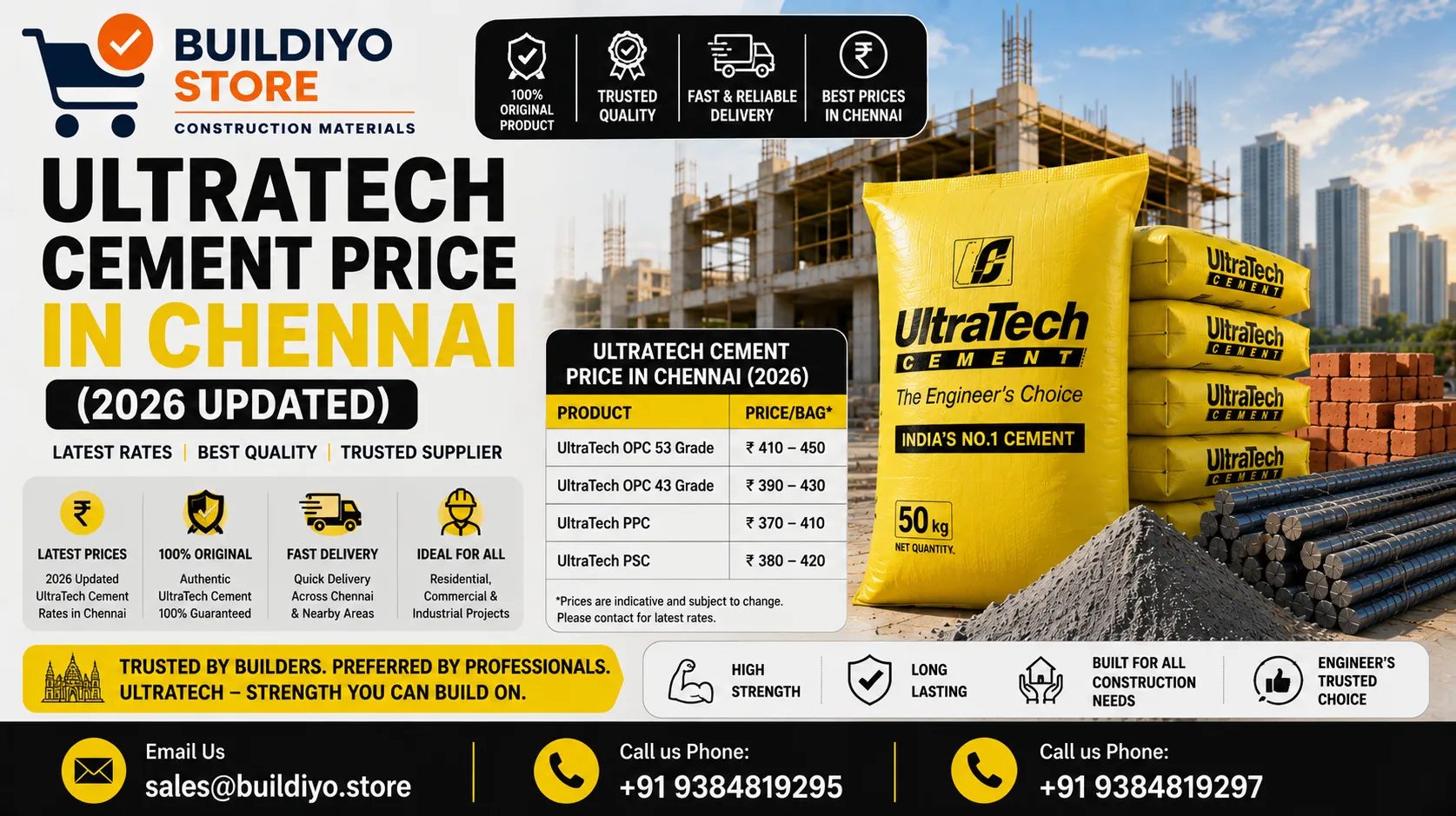 UltraTech Cement Price in Chennai (2026 Updated)