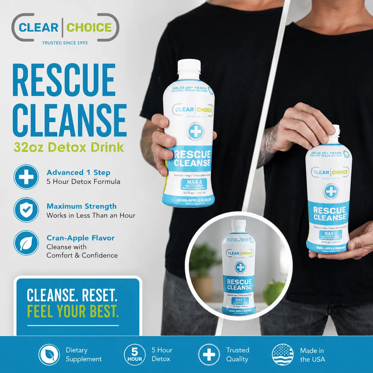 Rescue Cleanse 32oz Detox Drink: A Convenient Wellness Companion for Everyday Living
