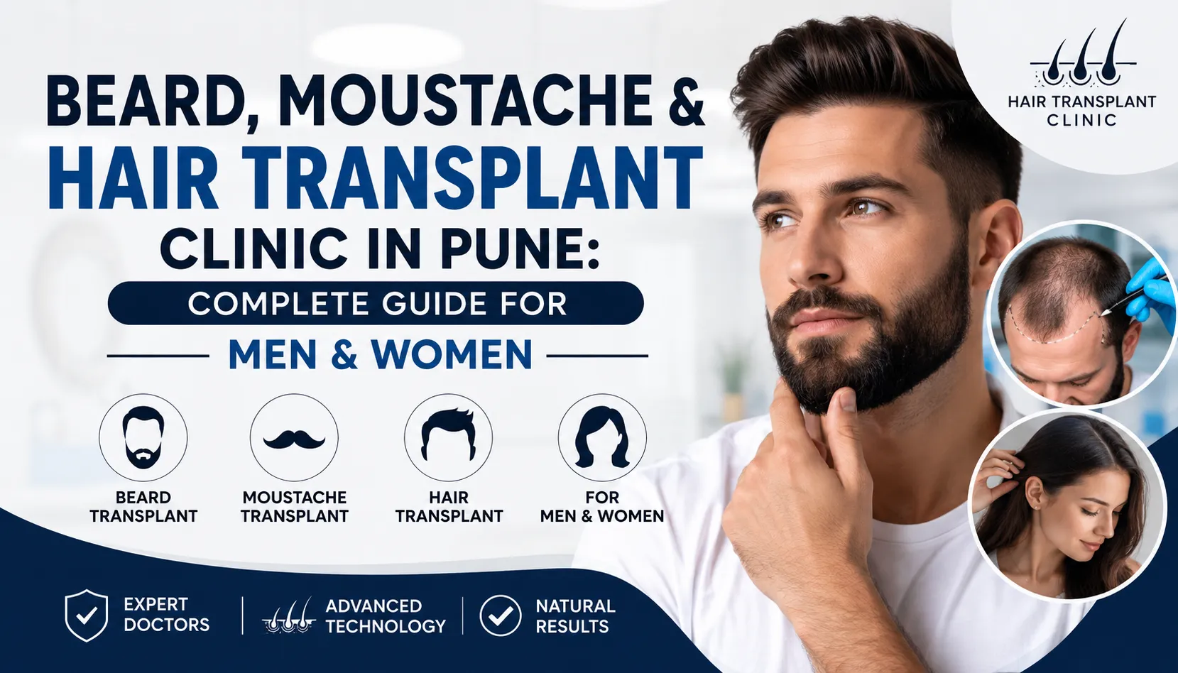 Beard, Moustache & Hair Transplant Clinic in Pune: Complete Guide for Men and Women