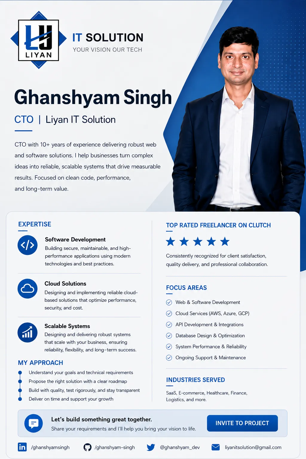 Top Rated Clutch Web Developer in India | LIYAN IT SOLUTION