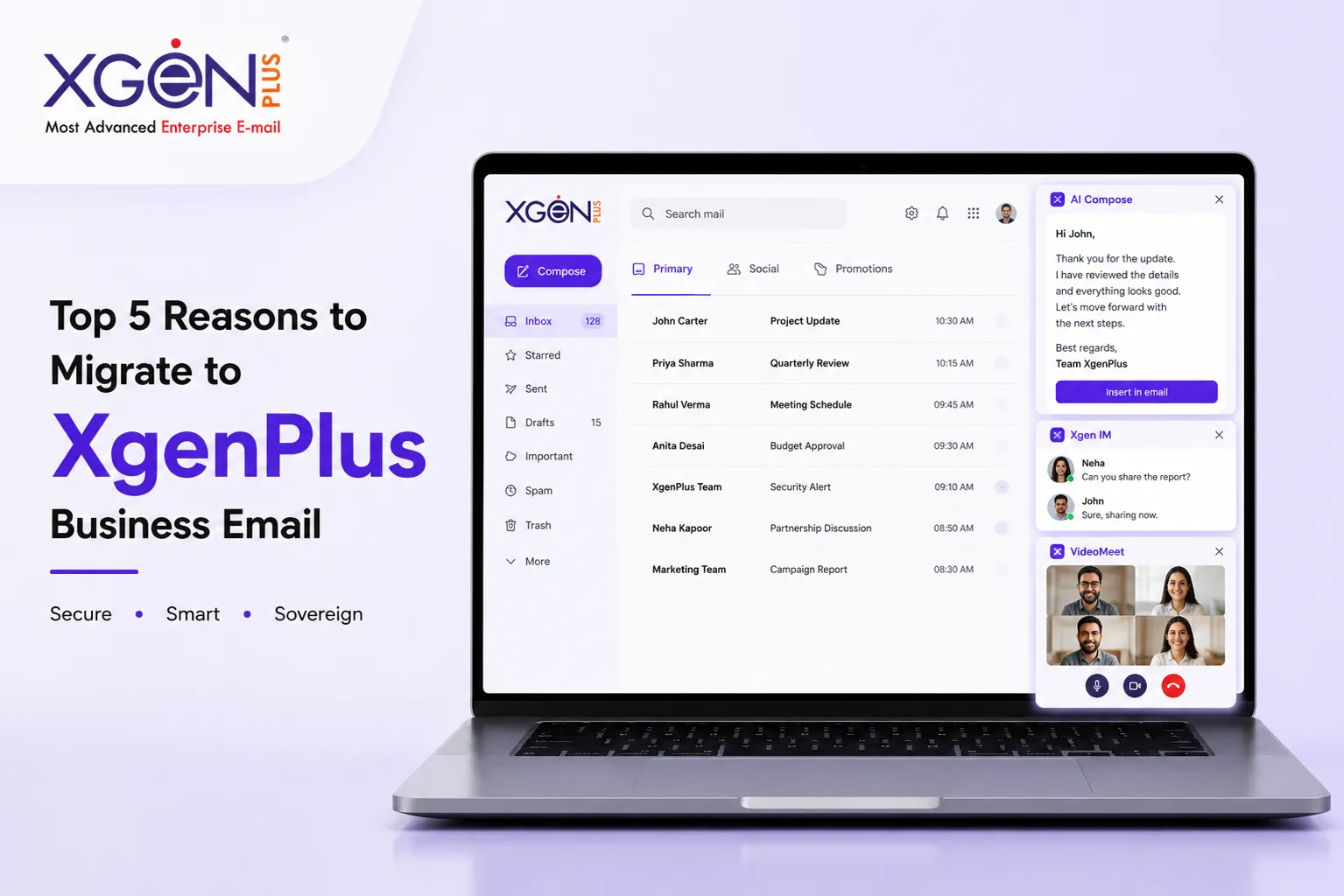 Top 5 Reasons to Migrate to XgenPlus Business Email