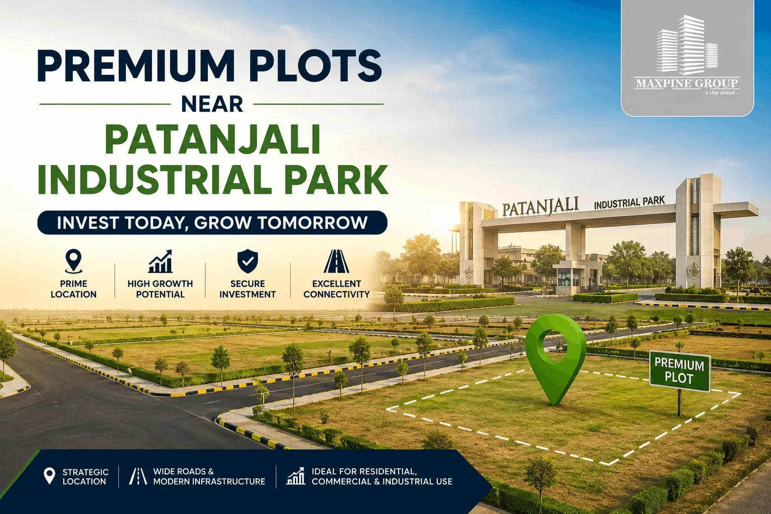 Premium Plots Near Patanjali Industrial Park: A Smart Investment Opportunity in 2026