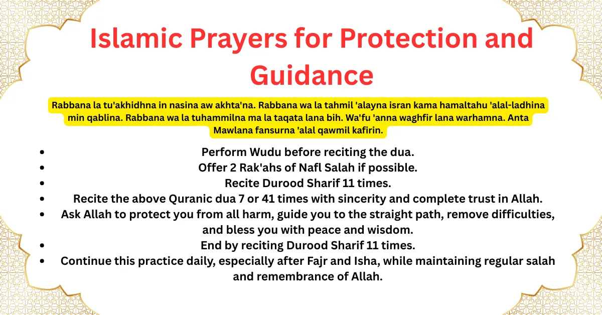 Islamic Prayers for Protection and Guidance