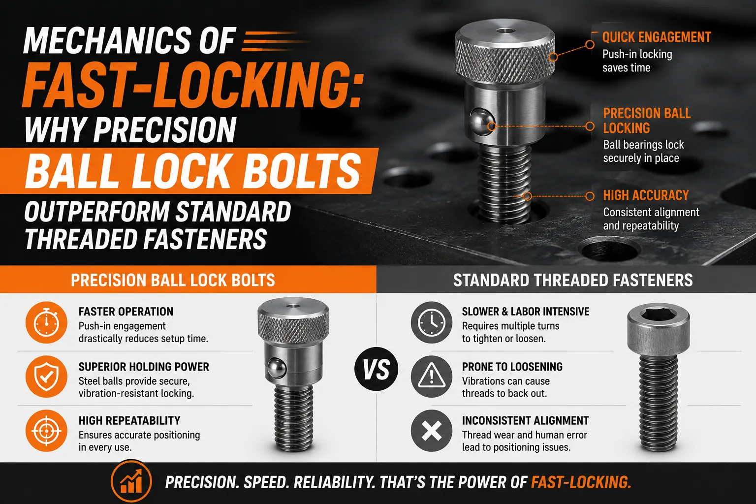 Mechanics of Fast-Locking: Why Precision Ball Lock Bolts Outperform Standard Threaded Fasteners