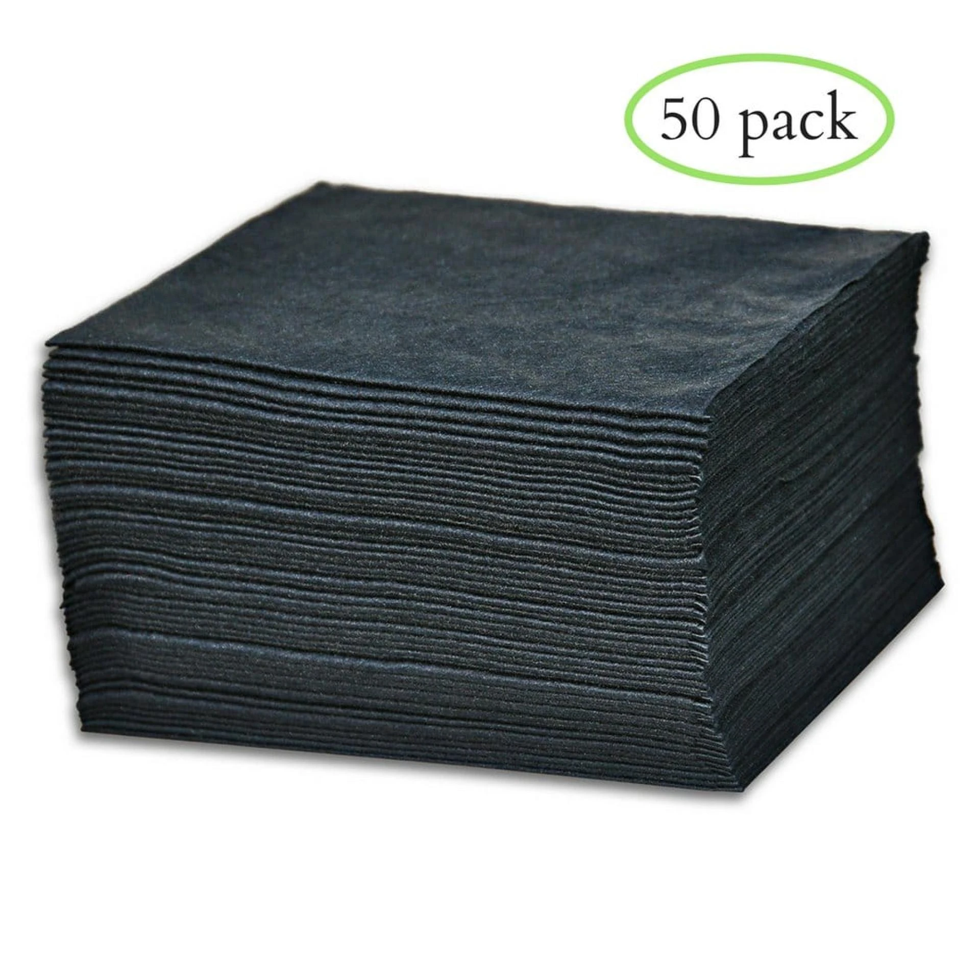 Disposable Towels Black 50 Pack - Hair and Beauty World